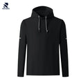 Rovarix men's black hoodie sweatshirt pullover fleece drawstring hood 