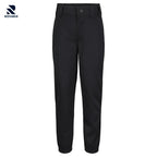 Rovarix men's black jogger pants tapered-leg cotton twill stretch ribbed ankle cuffs loungewear 
