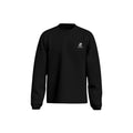Rovarix black crewneck sweatshirt front view with white logo on chest