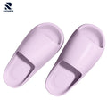 Rovarix lavender purple cloud slides with extra-thick cushioned sole top view