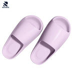 Rovarix lavender purple cloud slides with extra-thick cushioned sole top view