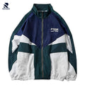 Rovarix men's tri-color windbreaker jacket full zip with elastic cuffs and waistband