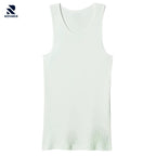 Rovarix men's charcoal gray cotton tank top sleeveless scoop neck athletic fit loungewear
