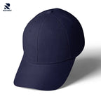 Rovarix navy blue adjustable baseball cap with six-panel design and curved brim